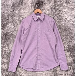 Teddy Stratford Shirt 3 / Medium Mens Purple Oxford Long Sleeve
